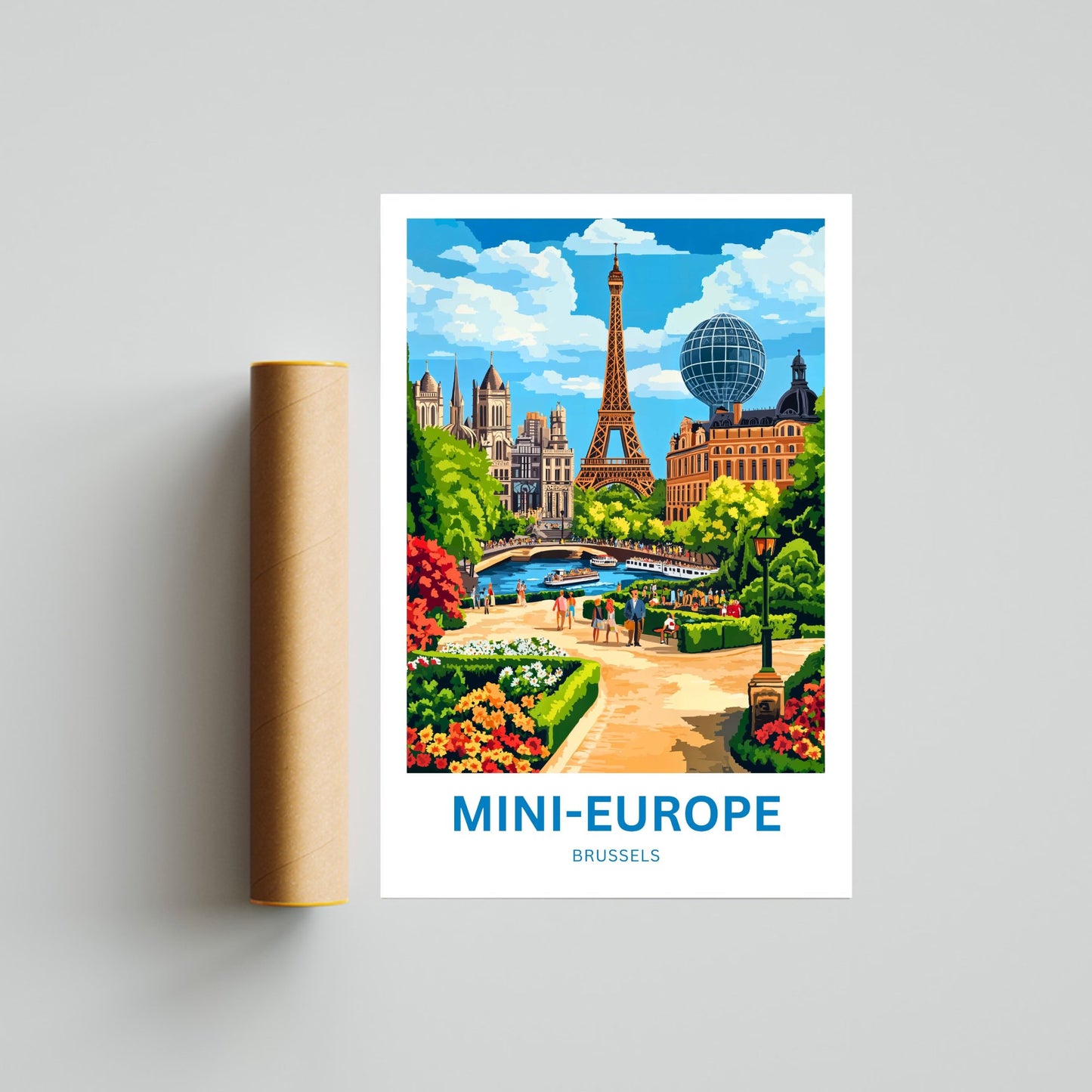 Mini-Europe Travel Poster- Europe’s Icons in Miniature