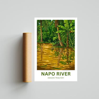 Napo River Travel Poster - Captivating Water Calmness