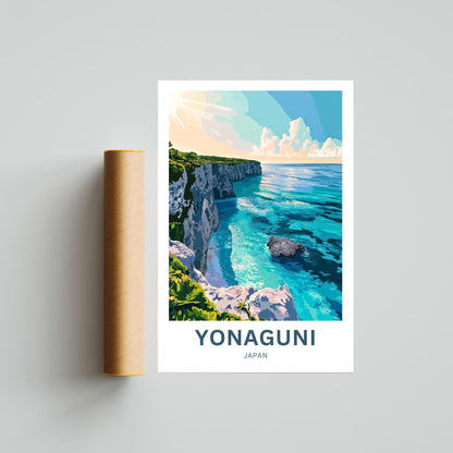 Yonaguni Travel Poster - Clifftop Horizons of Japan