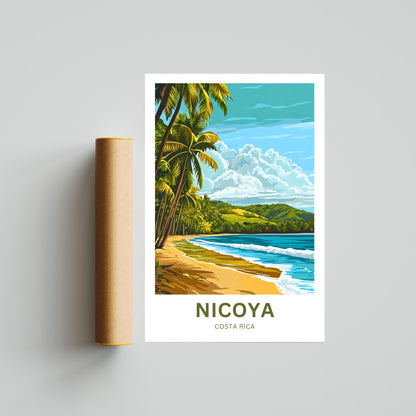 Nicoya Peninsula Travel Poster  - Captivating Beach Serenity