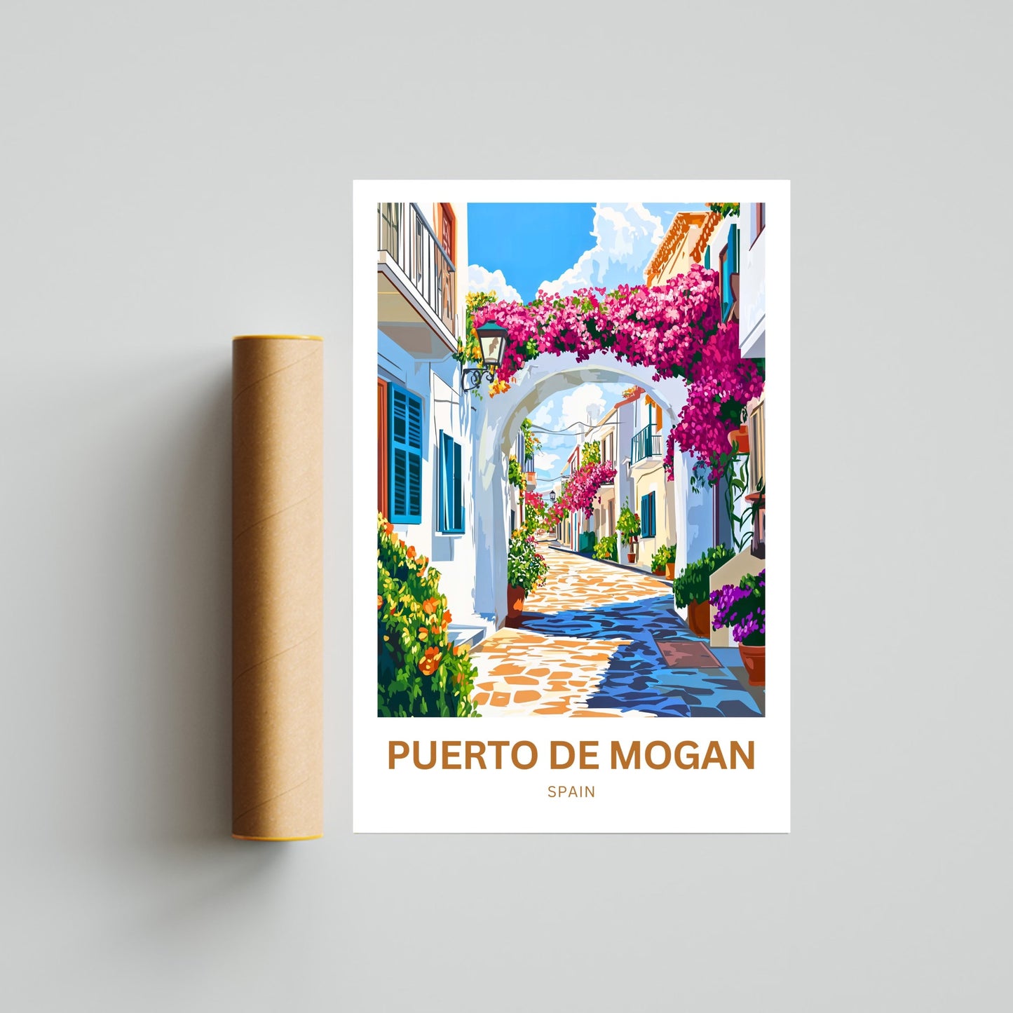 Puerto de Mogán Travel Poster - A Stroll Through Paradise