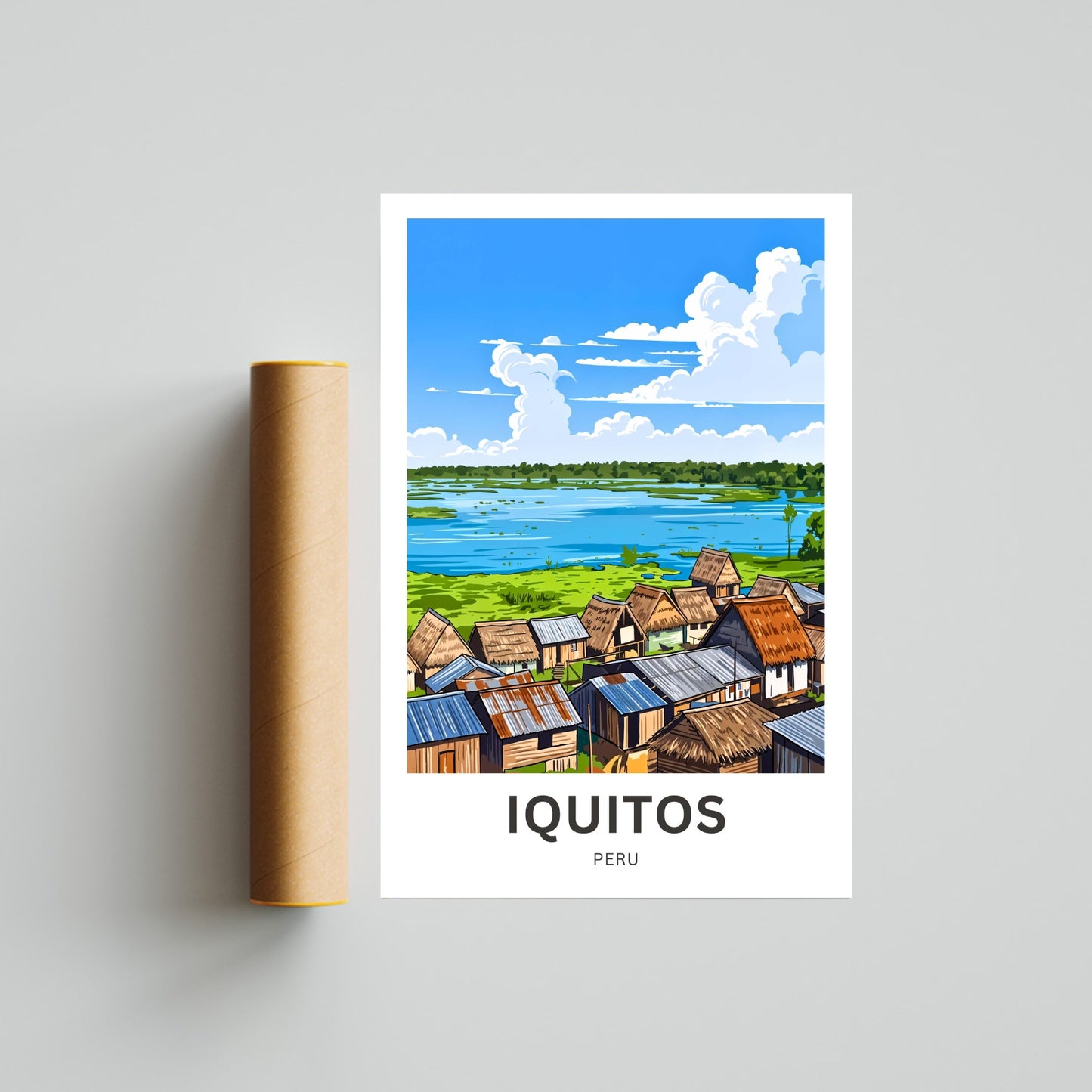 Iquitos Travel Poster - Rainforest Life