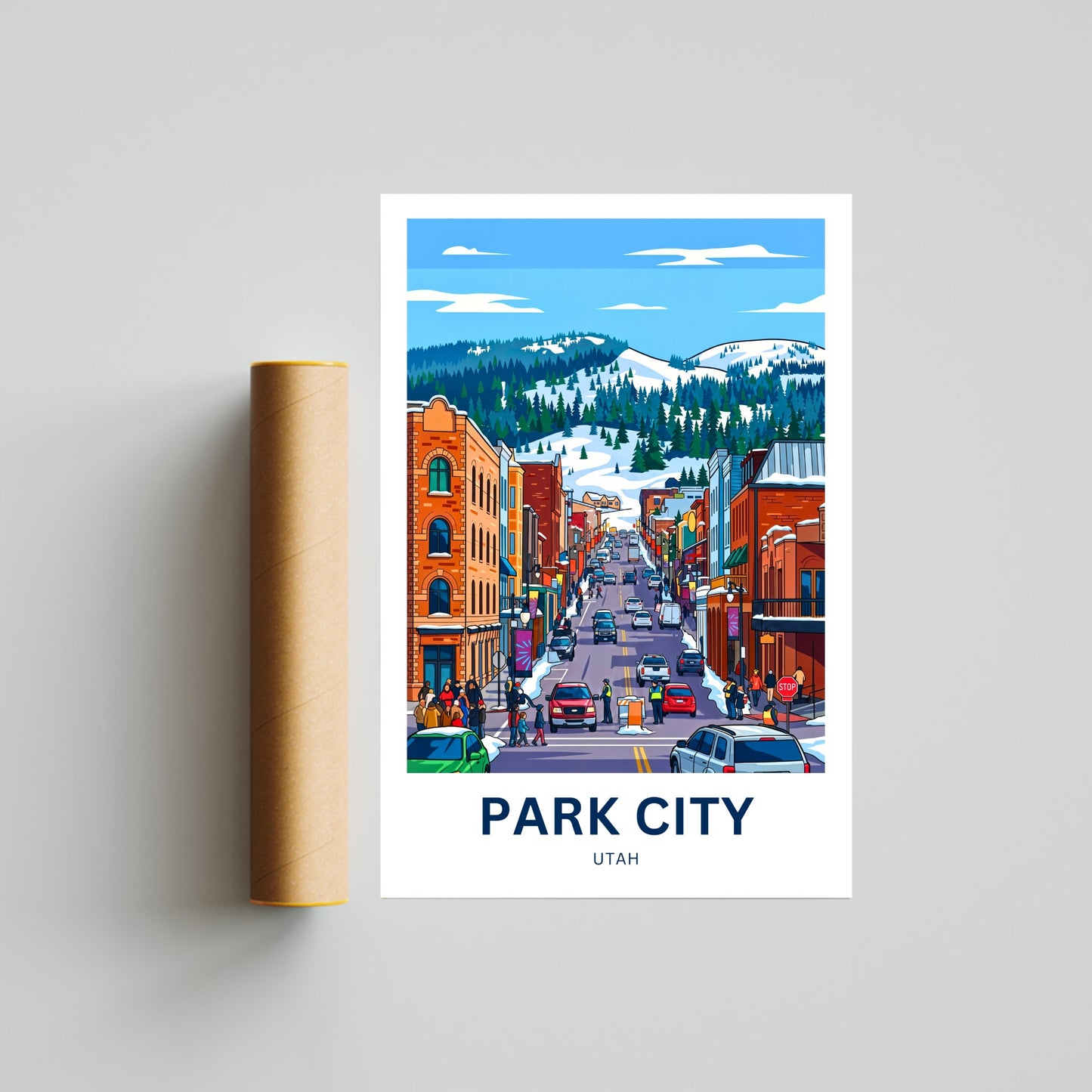 Park City Travel Poster - Street View