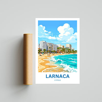 Larnaca Travel Poster - Cyprus Getaway