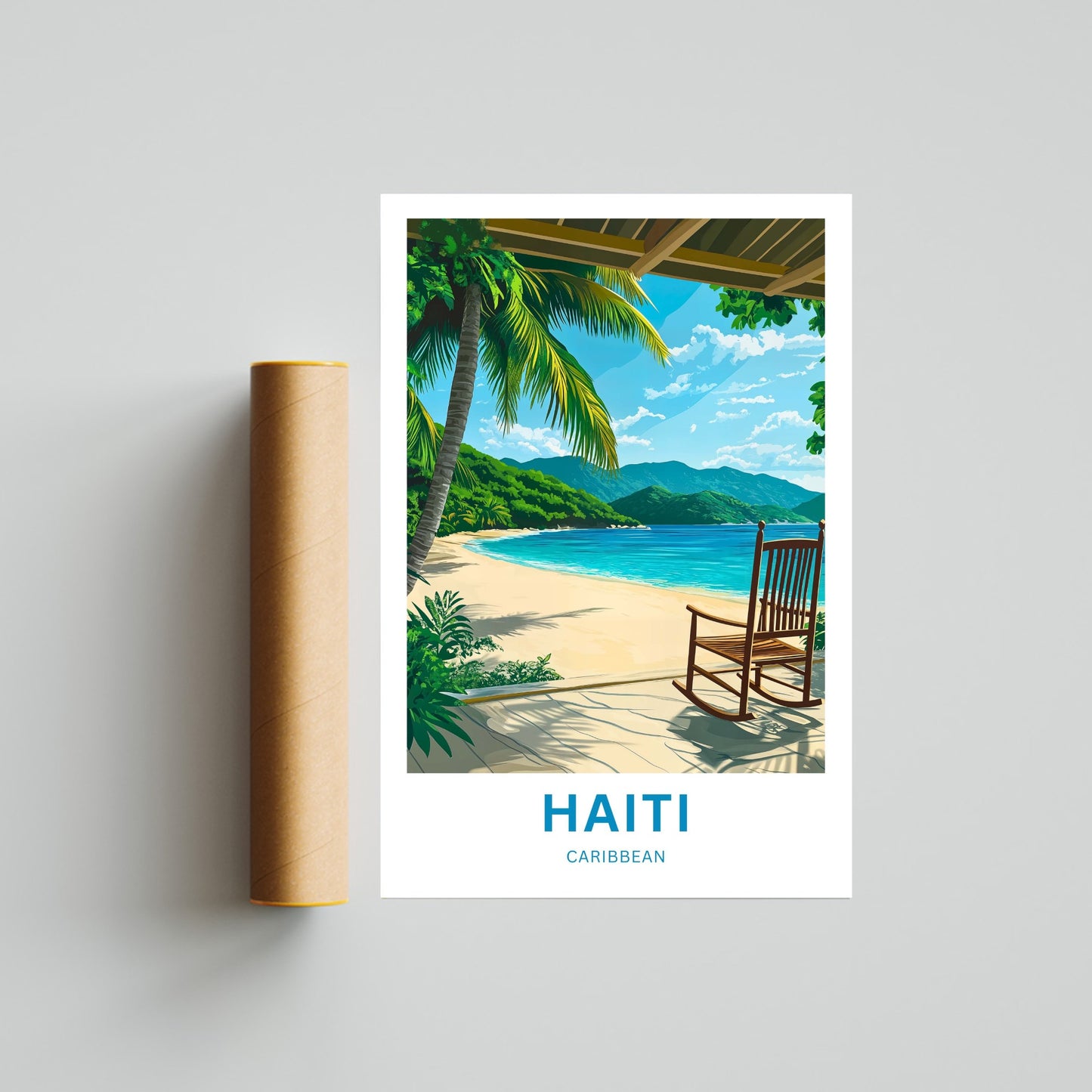 Haiti Travel Poster - Ocean Breeze Dreams