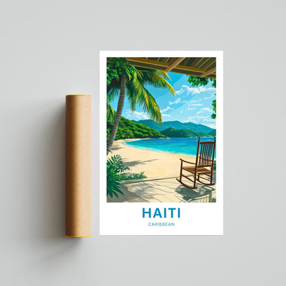 Haiti Travel Poster - Ocean Breeze Dreams