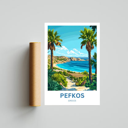 Pefkos Travel Poster - Holiday Dream