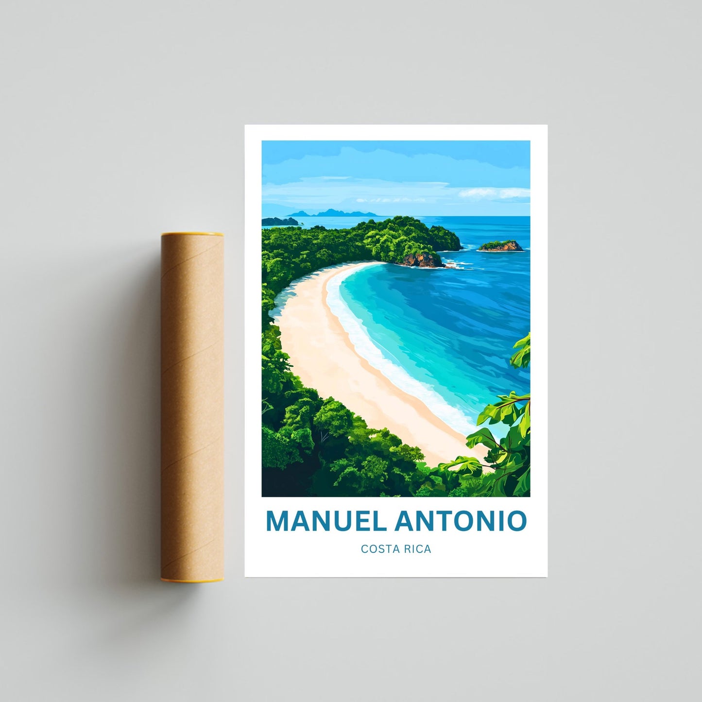 Manuel Antonio Travel Poster - Nature’s Coastal Wonder of Costa Rica