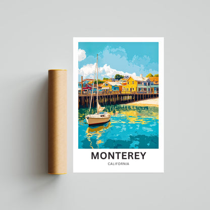 Monterey Travel Poster - Captivating View of California Coastal Living