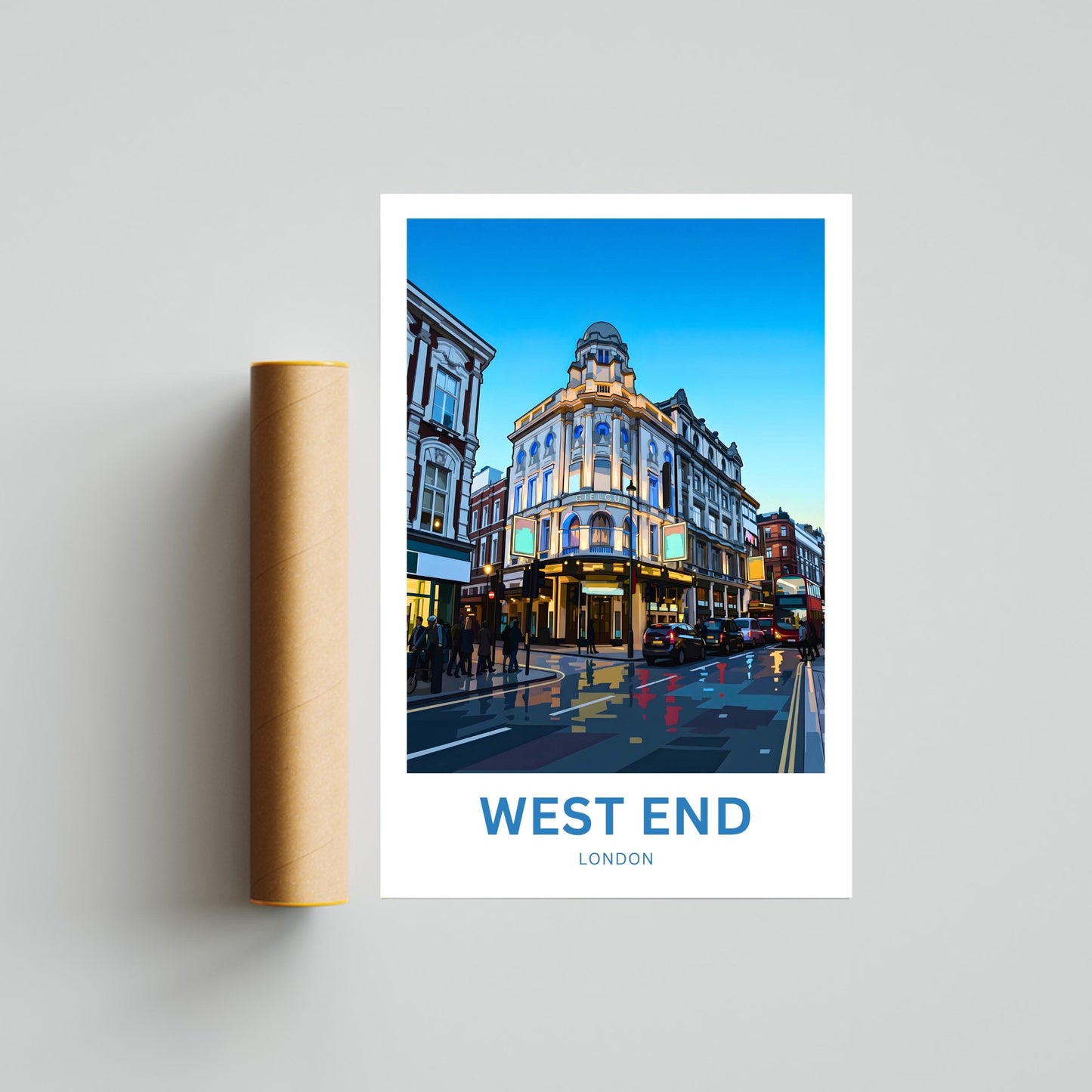 West End Travel Poster - London Nights