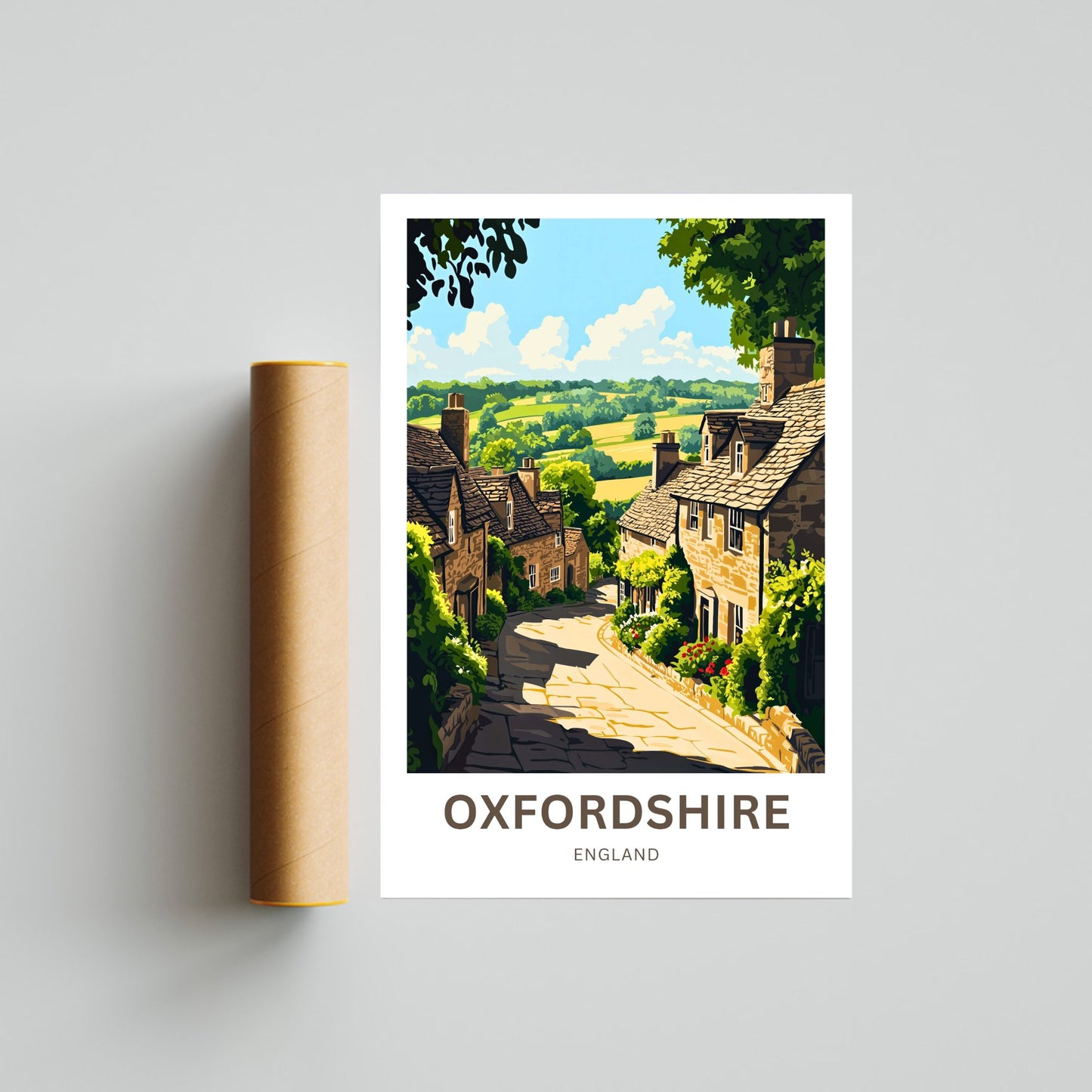 Oxfordshire Travel Poster