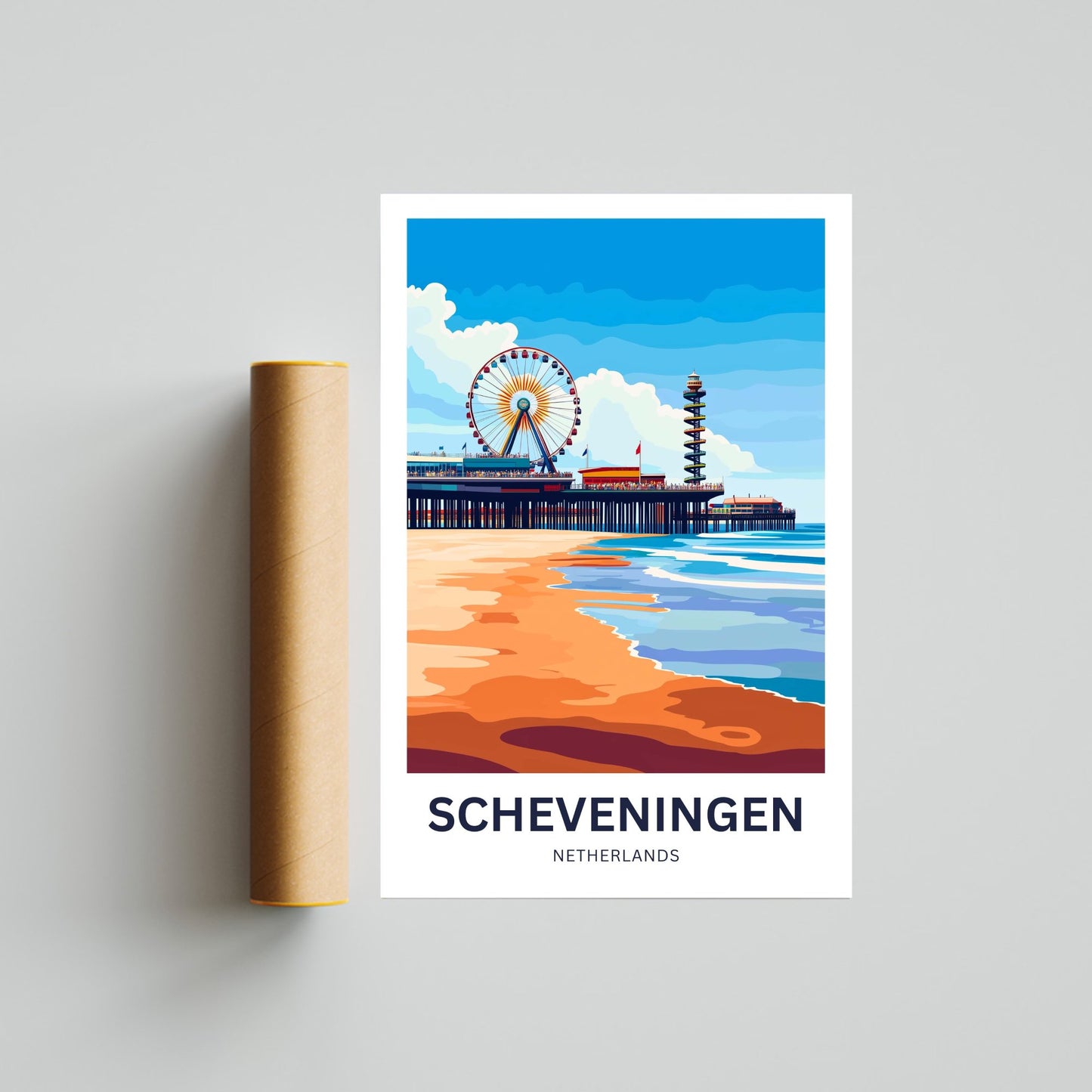 Scheveningen Travel Poster- Netherlands