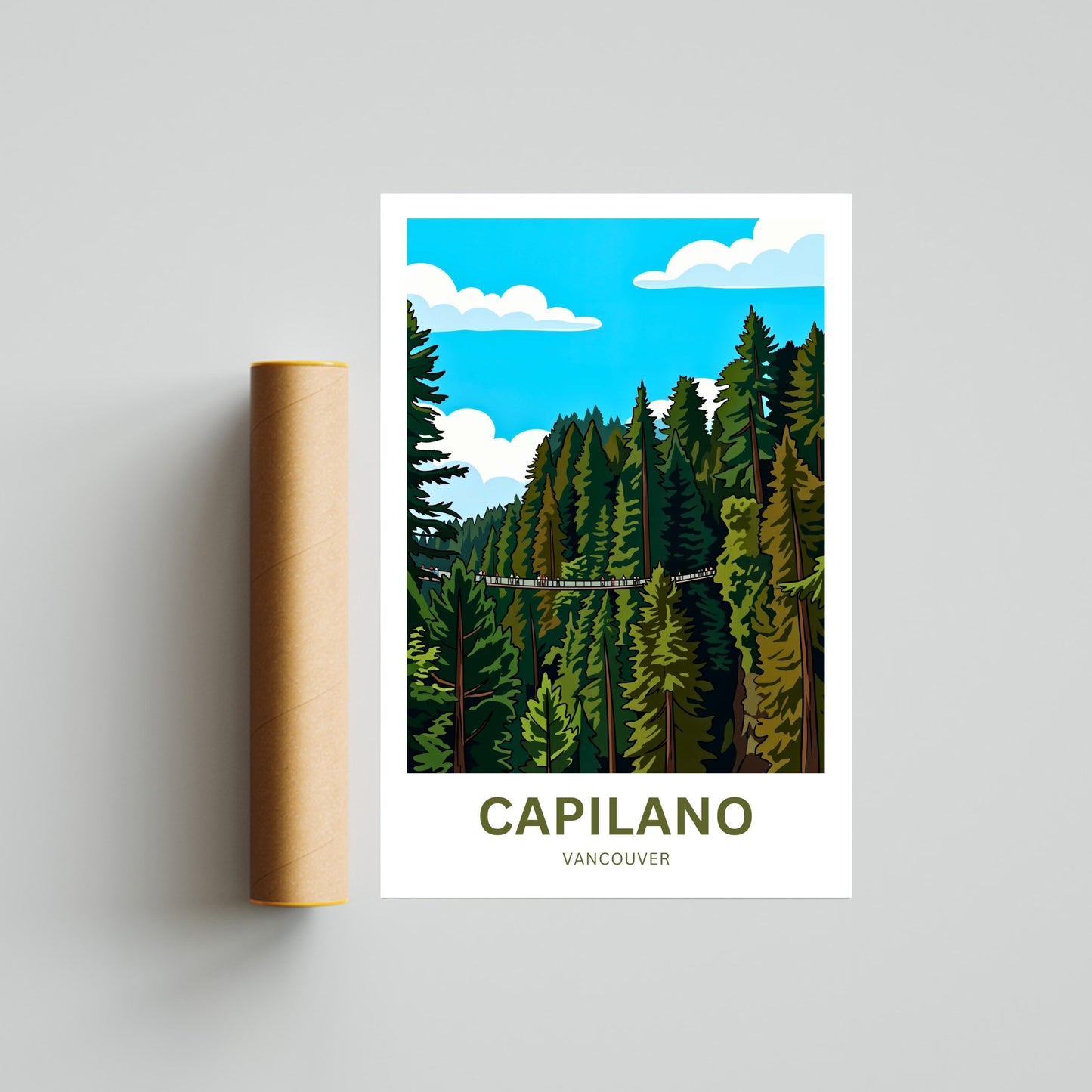 Capilano Suspension Bridge  Travel Poster - Treetop adventure