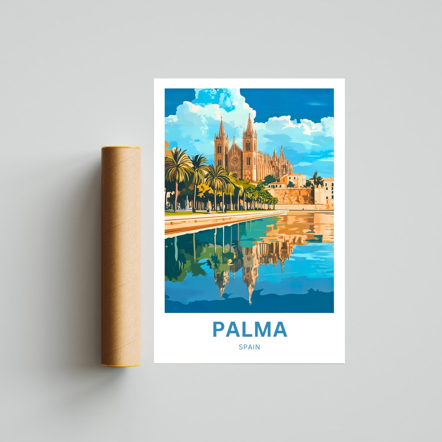 Palma Travel Poster - Mallorca Heart of the Balearic Islands