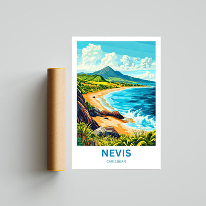 Nevis Travel Poster