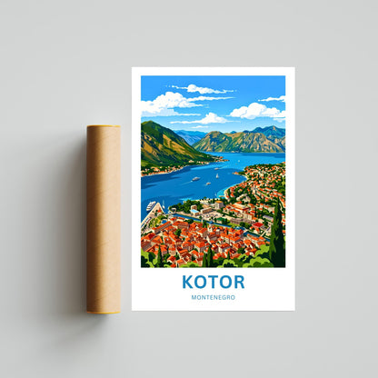 Kotor Travel Poster -   Adriatic Escape