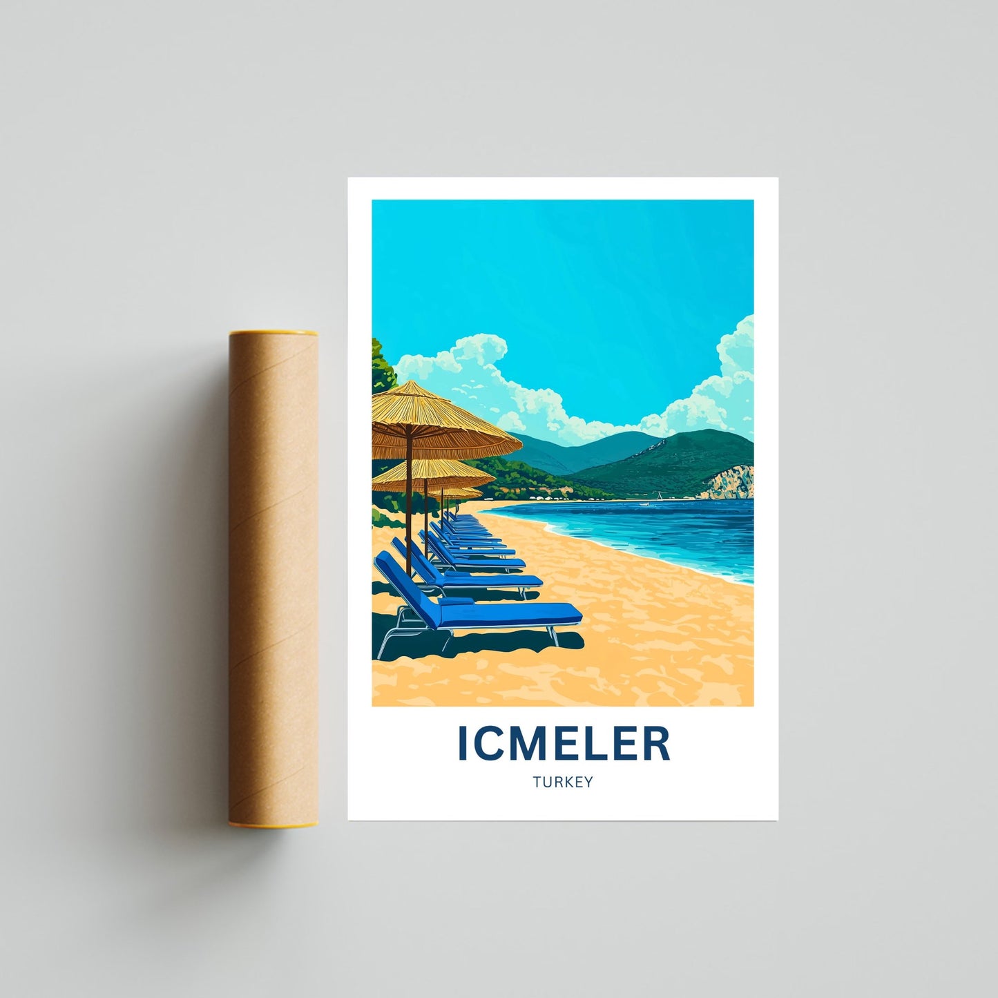 Içmeler Travel Poster- Captivating Beach in Turkey