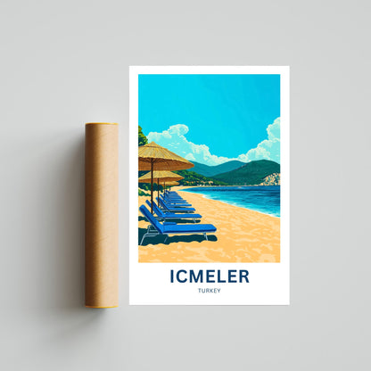 Içmeler Travel Poster- Captivating Beach in Turkey