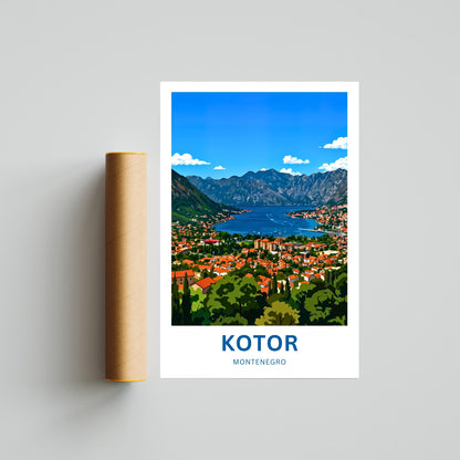 Kotor Travel Poster -   Adriatic Charm