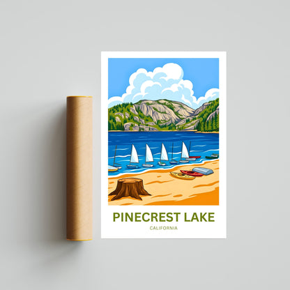 Pinecrest Lake Travel Poster - Lakeside Peace