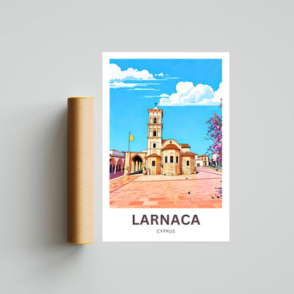 Larnaca Travel Poster - Cyprus Church
