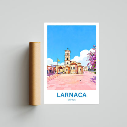 Larnaca Travel Poster - Famous Captivating Church