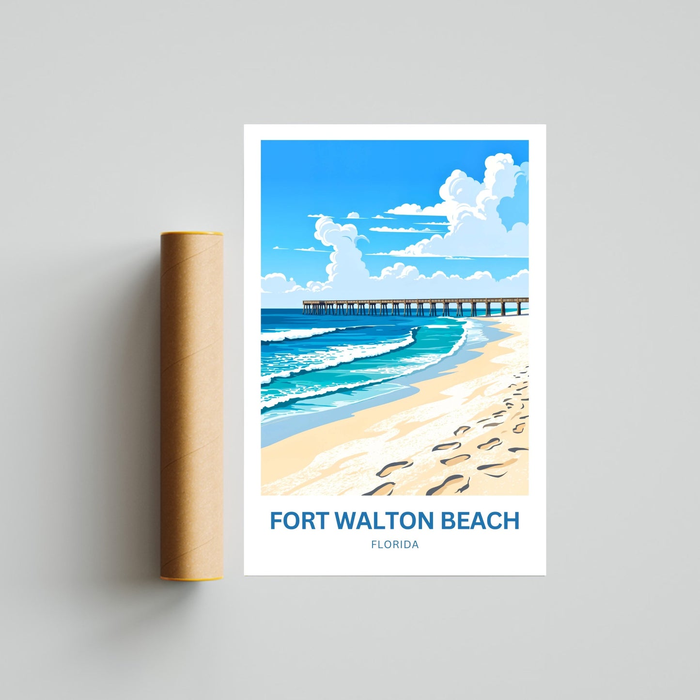 Fort Walton Beach Travel Poster - Escapes