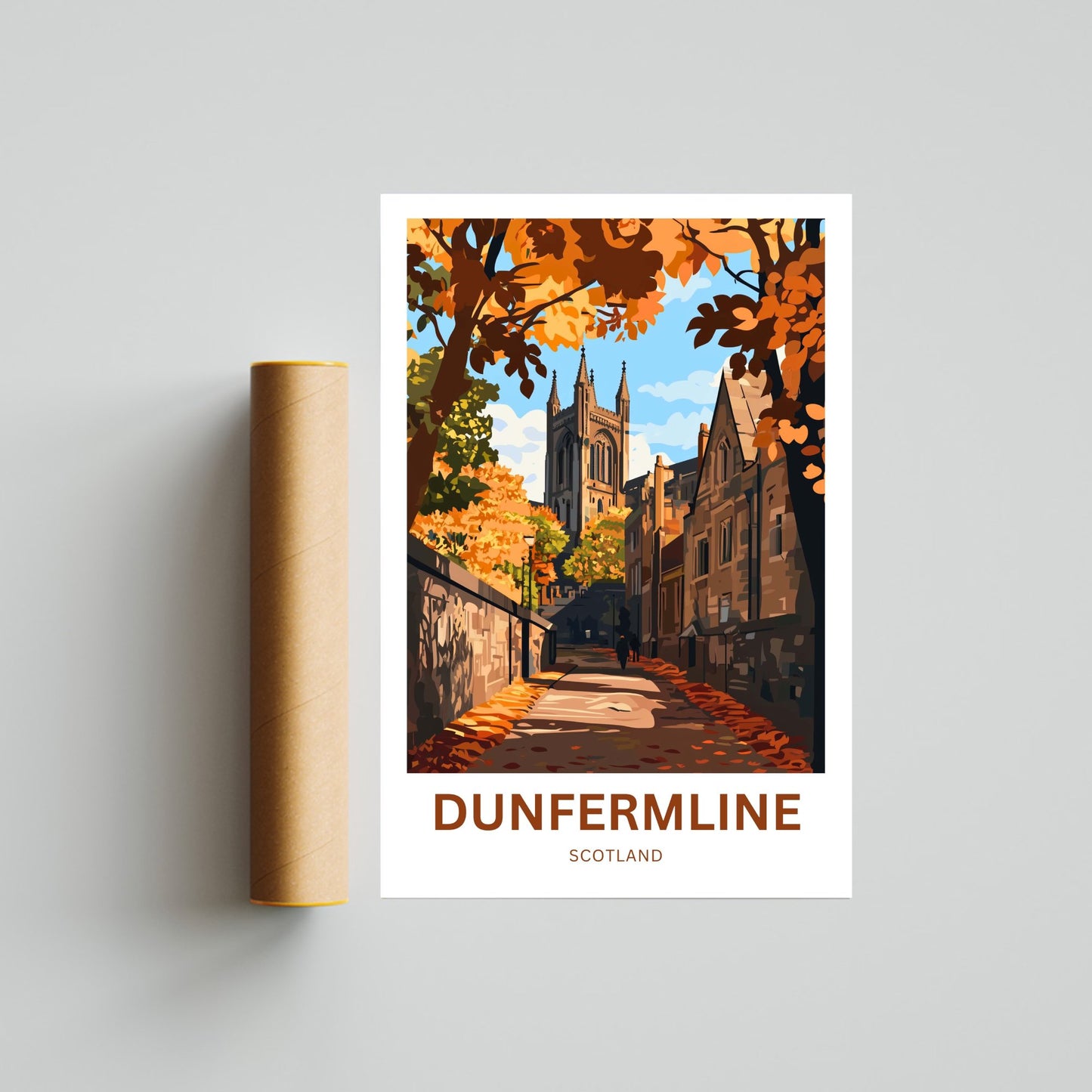 Dunfermline Travel Poster- Scottish Royal