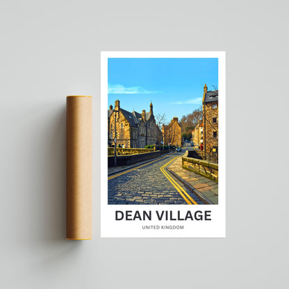 Dean Village Travel Poster - Peaceful Scotland Living