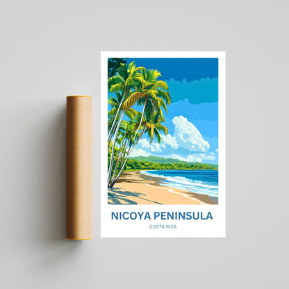 Nicoya Peninsula Travel Poster  - Mesmerizing Waters and Natures of Costa Rica