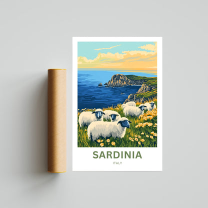 Sardinia Travel Poster - Heart of Sardinia