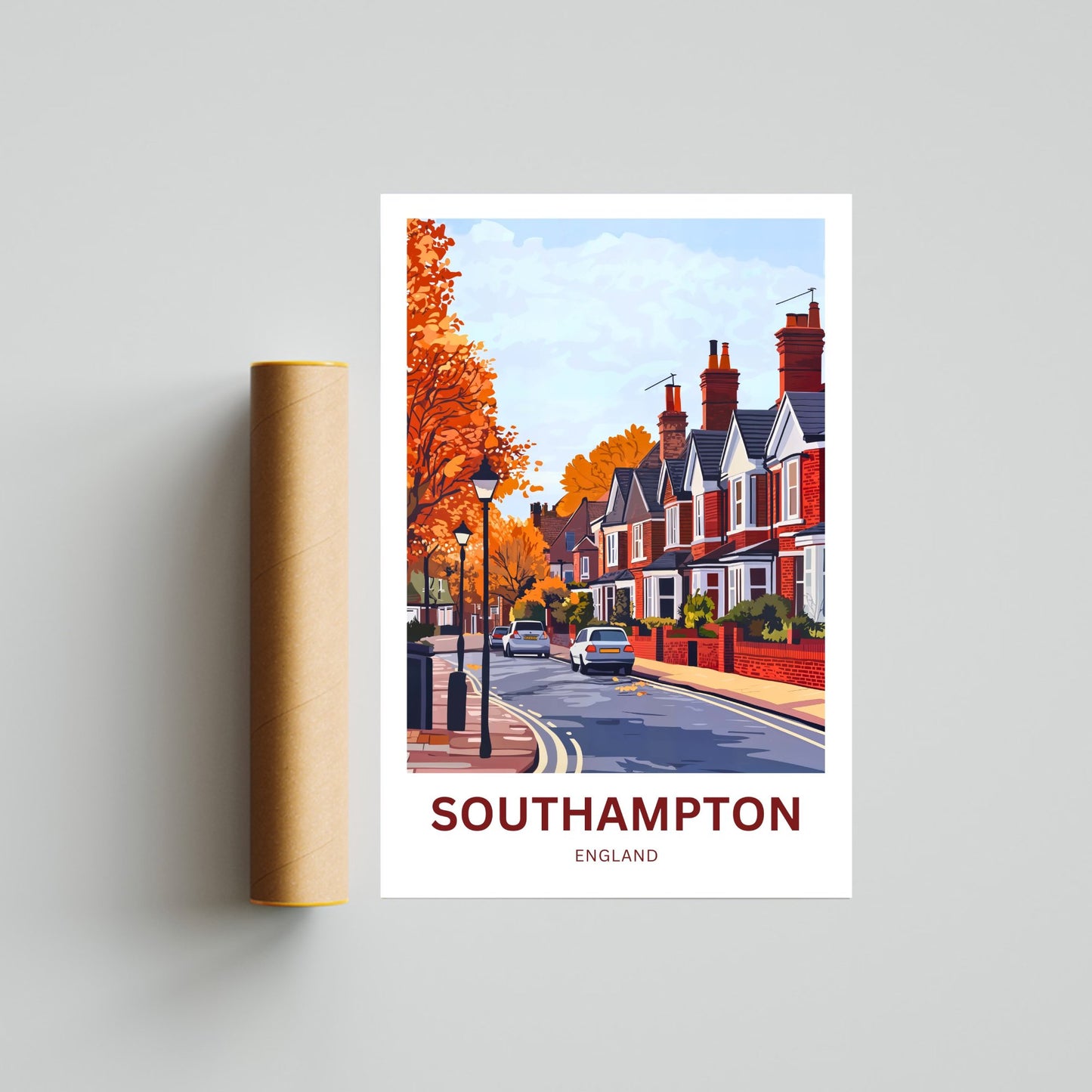Southampton Travel Poster- Timeless Streets of England