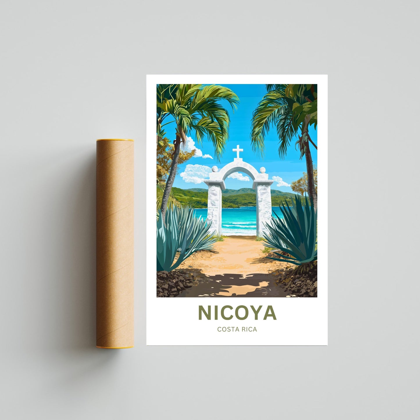 Nicoya, Costa Rica Travel Poster  - Pathway to Paradise