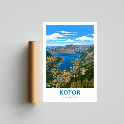 Kotor Travel Poster -   Montenegro’s Hidden Gem