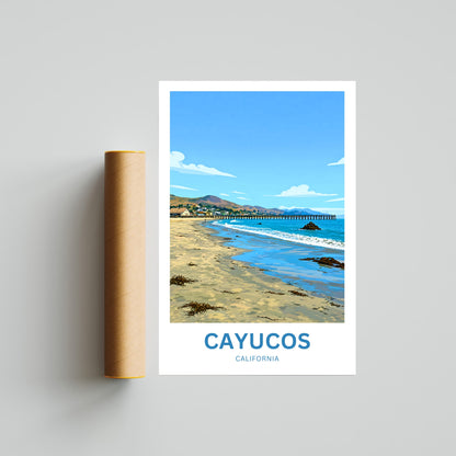Cayucos Travel Poster