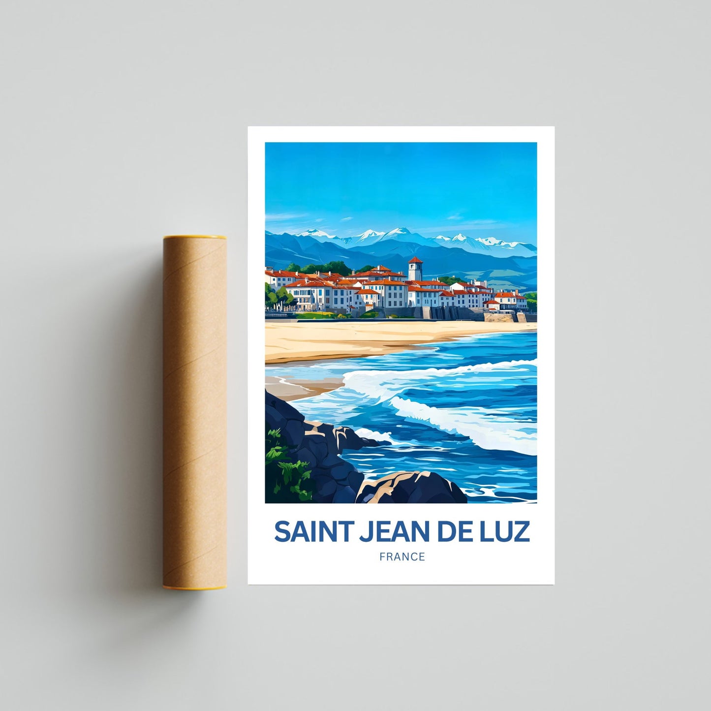 Saint-Jean-de-Luz Travel Poster - France Beach