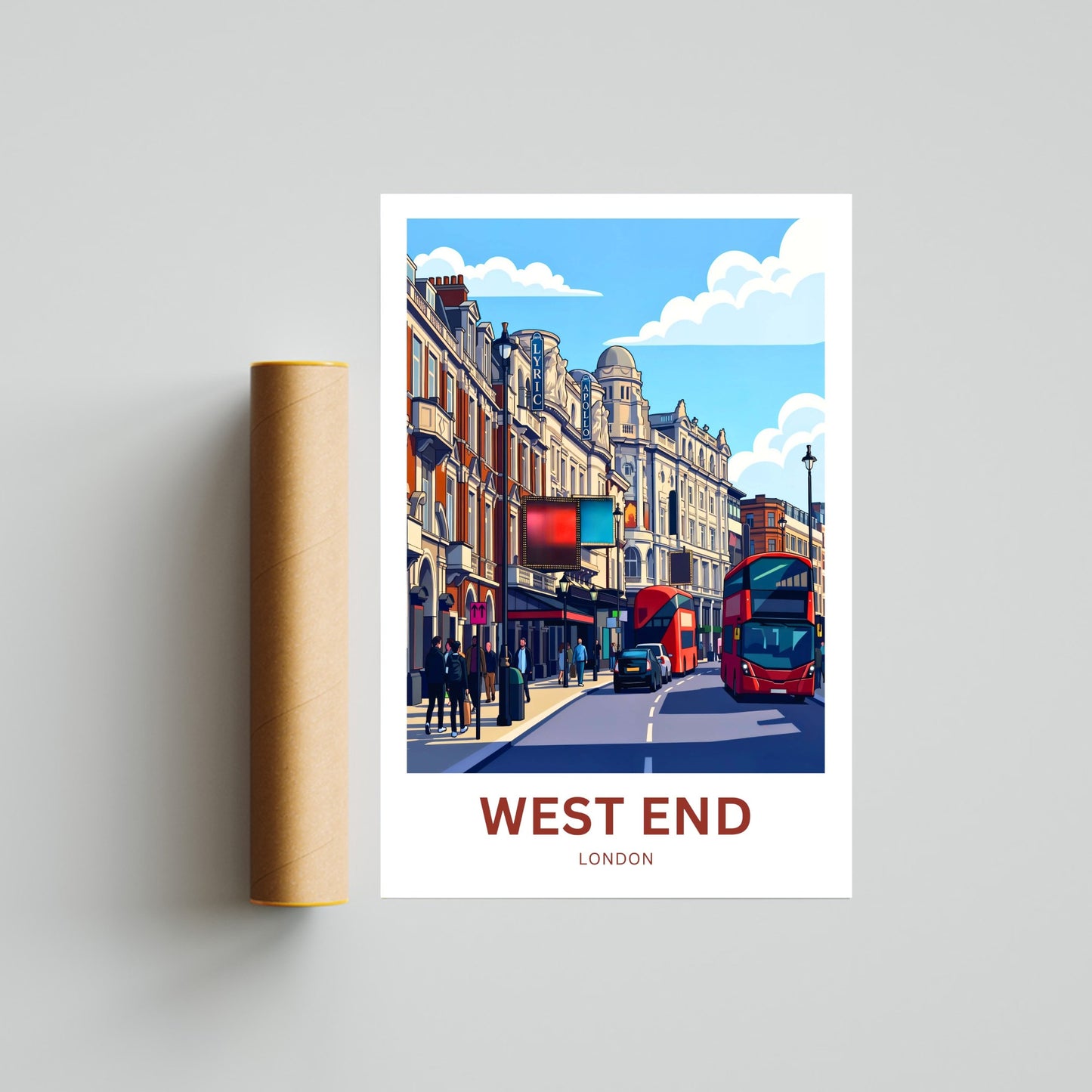 West End Travel Poster - Theatre Street