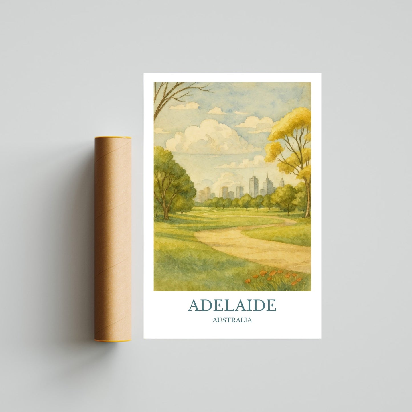 Adelaide, Watercolor design poster, Australia Print, Adelaide Wall Art