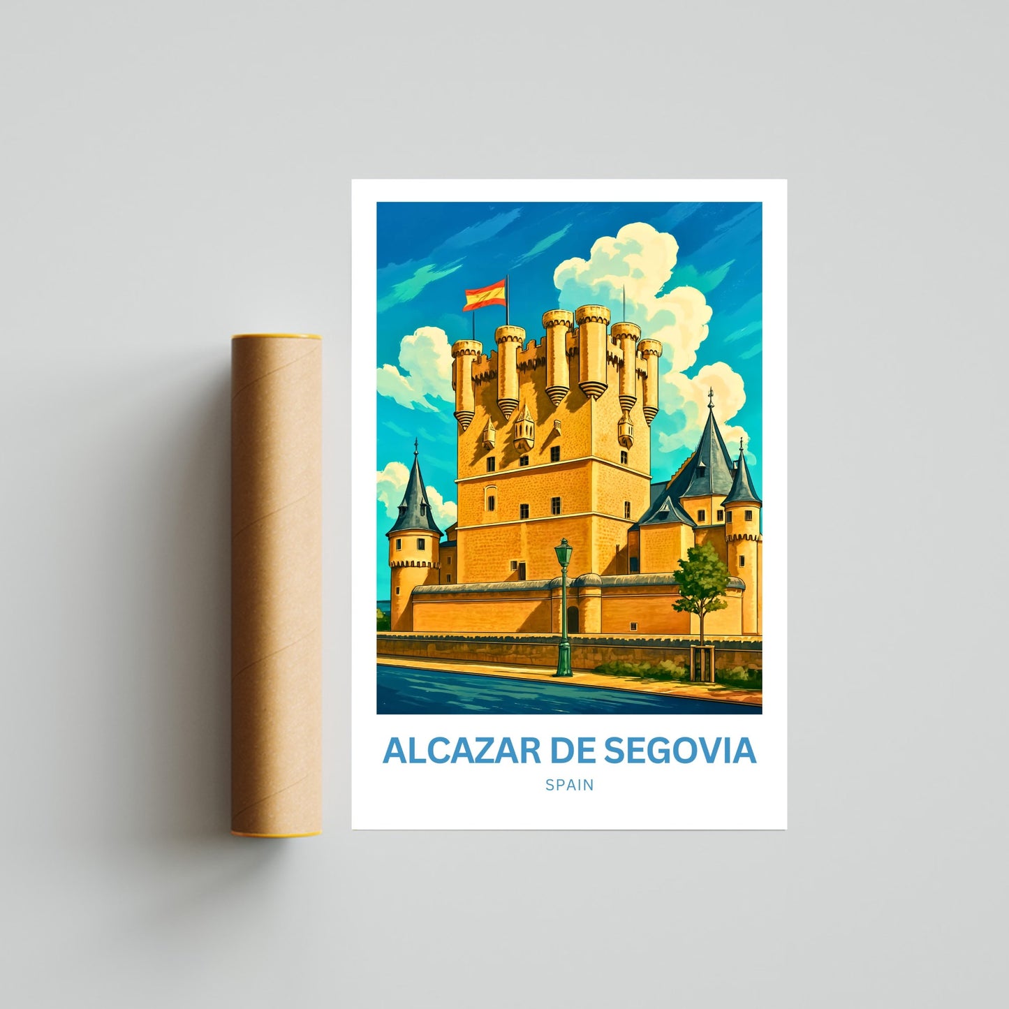 Alcázar de Segovia Travel Poster - Spain