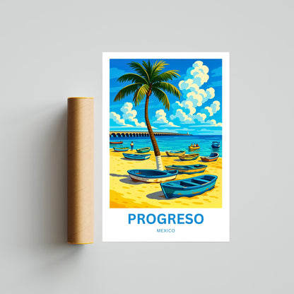 Progreso Travel Poster -  Mexico