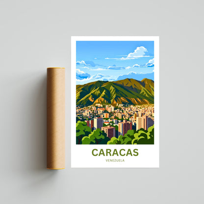 Caracas Travel Poster - Valley