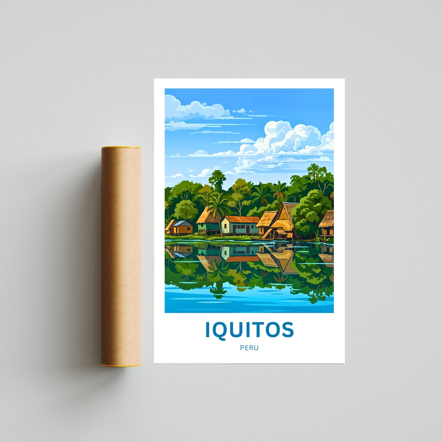 Iquitos Travel Poster - Peru