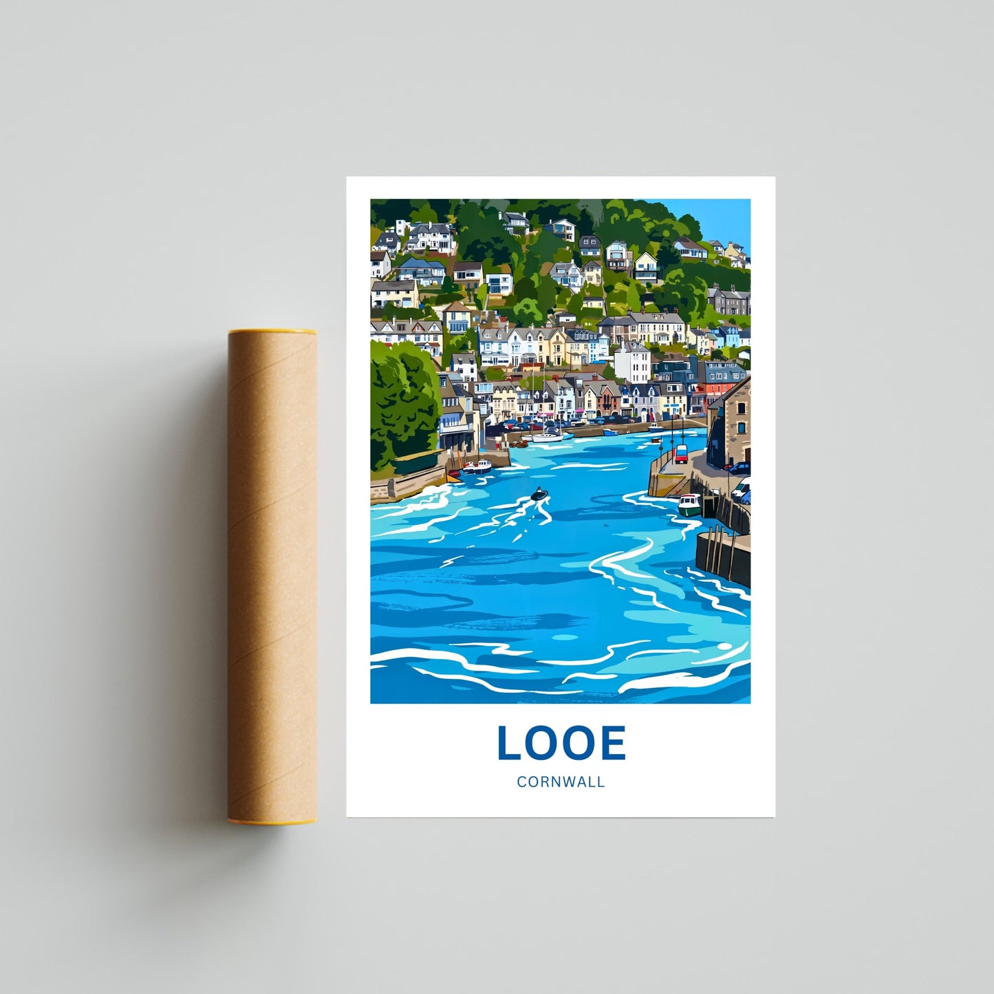 Looe, Cornwall Travel Poster
