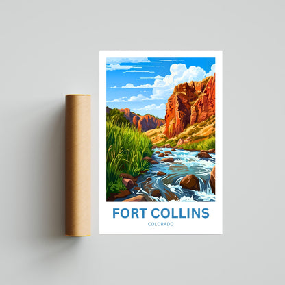 Fort Collins, Colorado Travel Poster