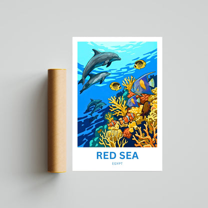 Red Sea Travel Poster - Beneath the Surface