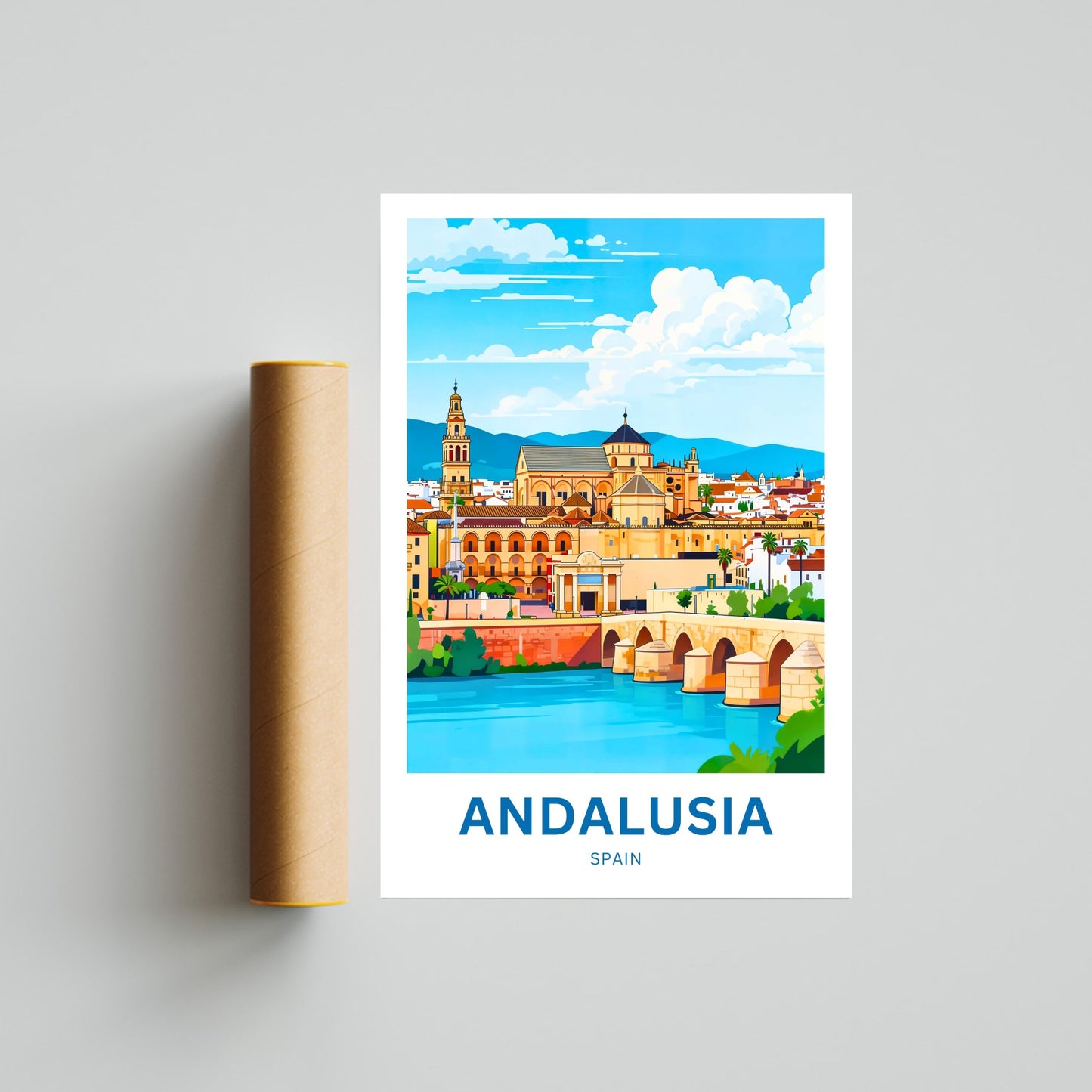 Andalusia Travel Poster - Mediterranean Spain