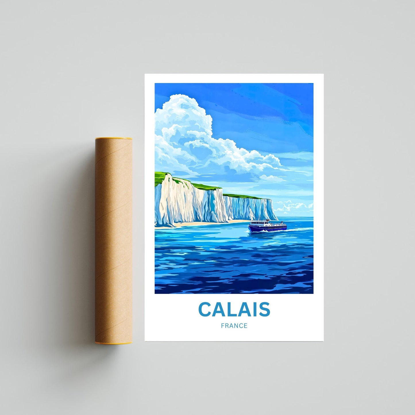Calais Travel Poster - Sea Journey