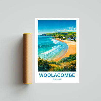 Woolacombe Travel Poster - Devon