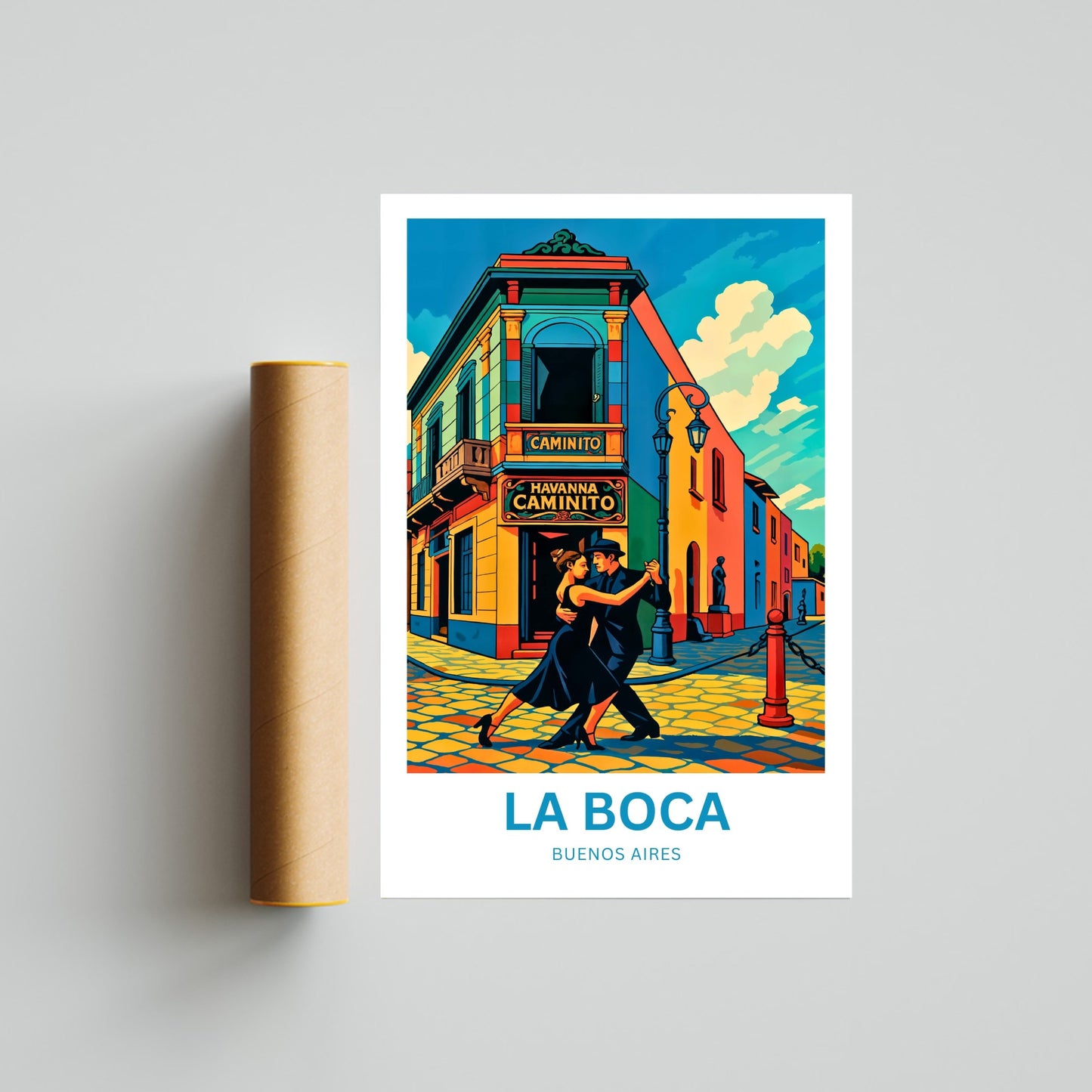 La Boca Travel Poster - Caminito Street