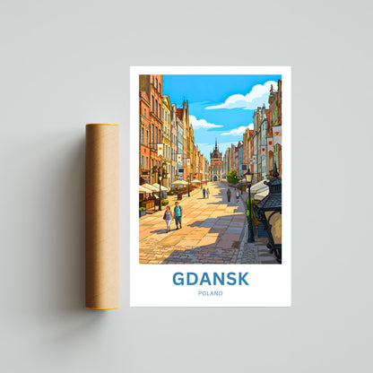 Gdańsk  Travel Poster - Summer Strolls